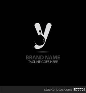 Y letter With boom logo creative alphabet concept dsign