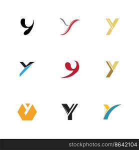Y logo Set of creative monogram letter y logos design template Vector