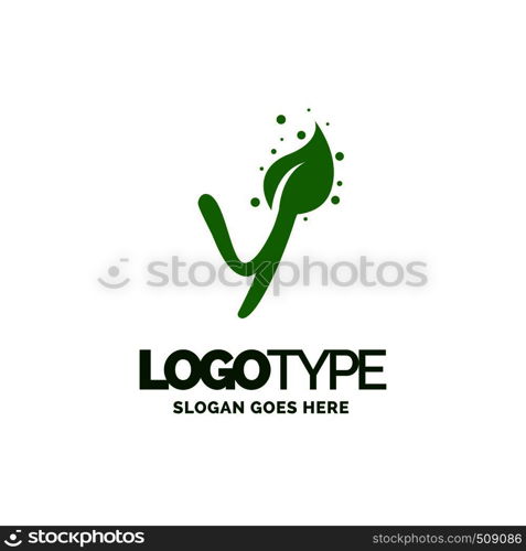 Y logo with Leaf Element. Nature Leaf logo designs, Simple leaf logo symbol. Natural, eco food. Organic food badges in vector. Vector logos. Natural logos with leaves. Creative Green Natural Logo template.