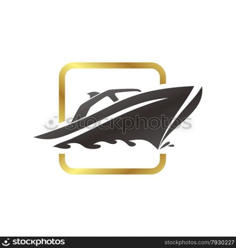 yacht boat template theme vector art illustration. yacht boat template