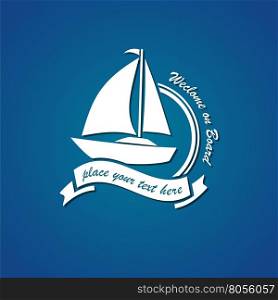 yacht club logo vector symbol illustration