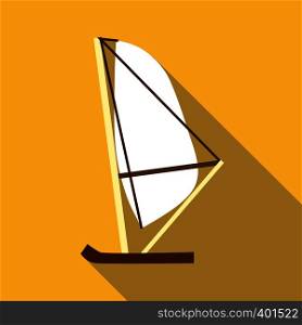 Yacht icon. Flat illustration of yacht vector icon for web. Yacht icon, flat style