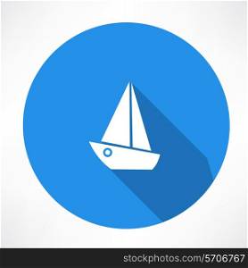 yacht icon. Flat modern style vector illustration