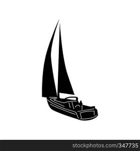 Yacht icon in simple style isolated on white background. Travel and transport symbol. Yacht icon, simple style