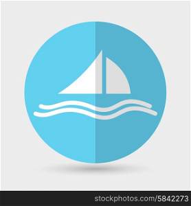 Yacht Icon on a white background