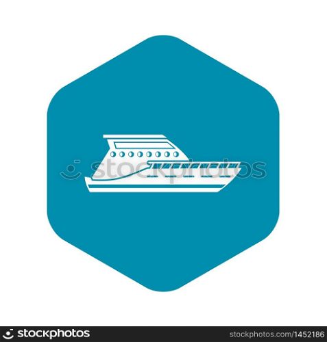 Yacht icon. Simple illustration of yacht vector icon for web. Yacht icon, simple style