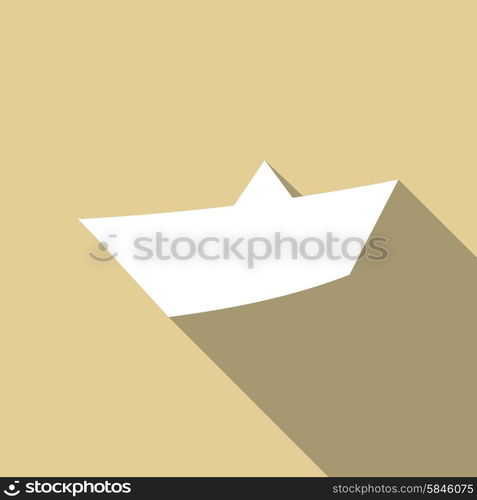 Yacht Icon with a long shadow