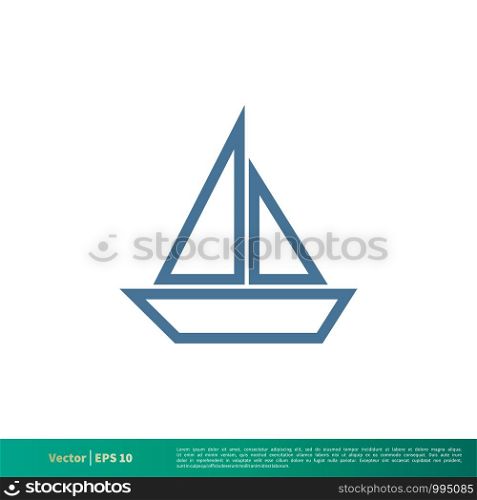 Yacht, Ship, Boat, Nautical Icon Vector Logo Template Illustration Design. Vector EPS 10.