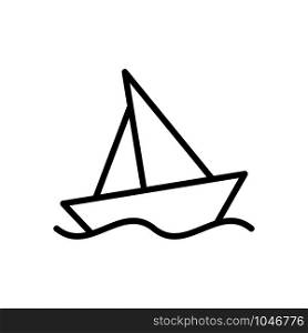 Yacht ship icon