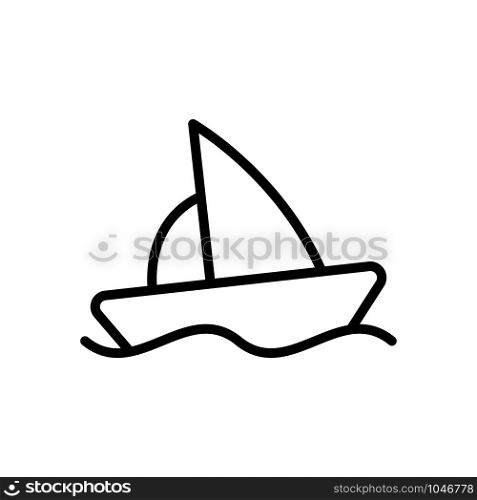 Yacht ship icon