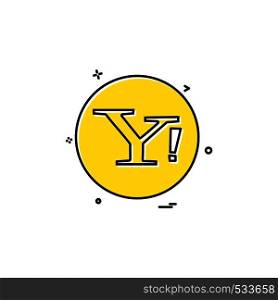 yahoo social icon vector design