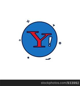 yahoo social icon vector design