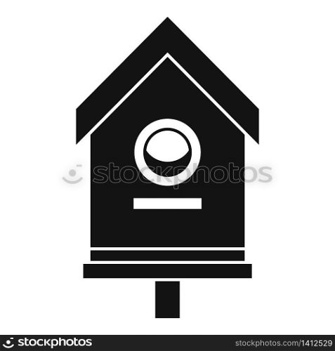 Yard bird house icon. Simple illustration of yard bird house vector icon for web design isolated on white background. Yard bird house icon, simple style