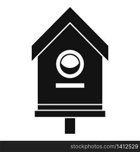 Yard bird house icon. Simple illustration of yard bird house vector icon for web design isolated on white background. Yard bird house icon, simple style