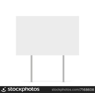Yard sign vector isolated blank element. Copy space. Horizontal advertising banner. Mockup horizontal. Vector banner. EPS 10
