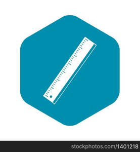 Yardstick icon. Simple illustration of yardstick vector icon for web. Yardstick icon, simple style