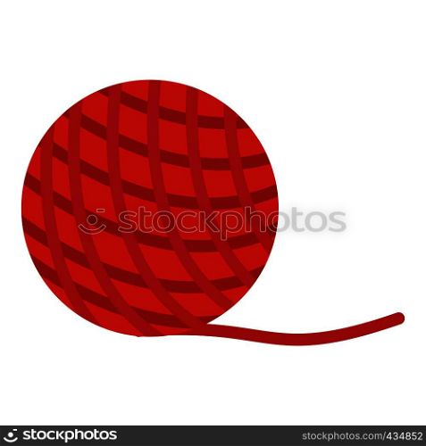 Yarn ball toy for cat icon flat isolated on white background vector illustration. Yarn ball toy for cat icon isolated