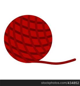 Yarn ball toy for cat icon flat isolated on white background vector illustration. Yarn ball toy for cat icon isolated