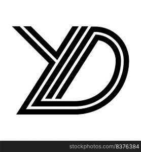 YD letter logo icon vector illustration design