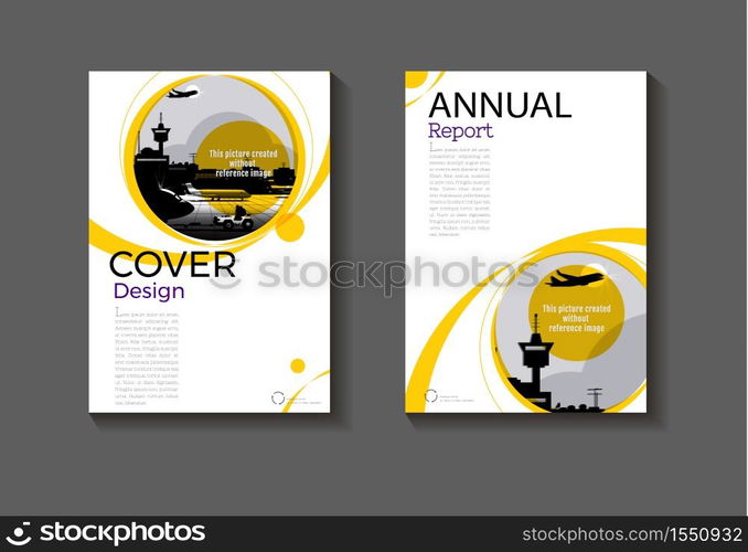 yellow abstract cover Circle design modern book cover Brochure cover template,annual report
