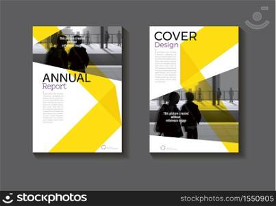 Yellow abstract cover design modern book cover abstract Brochure cover template,annual report, magazine and flyer layout Vector a4