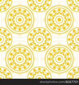 yellow abstract form circles seamless pattern vector background