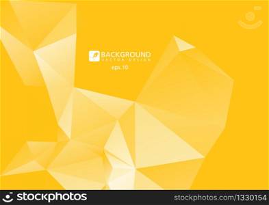 Yellow abstract geometric rumpled triangular low poly style vector illustration graphic background