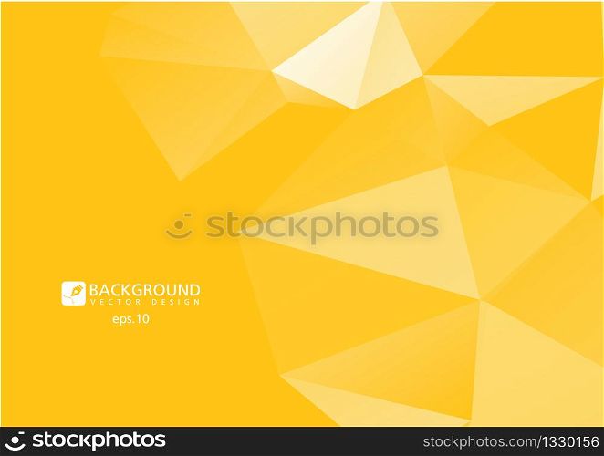 Yellow abstract geometric rumpled triangular low poly style vector illustration graphic background