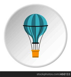 Yellow airship icon in flat circle isolated on white vector illustration for web. Yellow airship icon circle