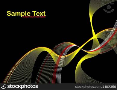 yellow and black abstract background wave design with room for text