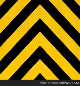 Yellow and black arrow background with hexagon pattern