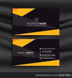 yellow and black dark modern business card