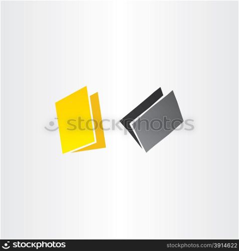 yellow and black folders vector icons design office
