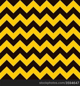 Yellow and black warning seamless tile background with chevron