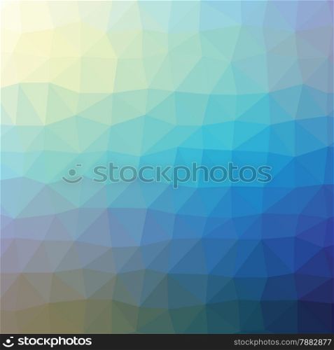Yellow and blue geometric low poly style vector illustration graphic background.