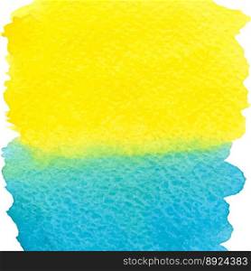 Yellow and blue watercolor squarer background vector image