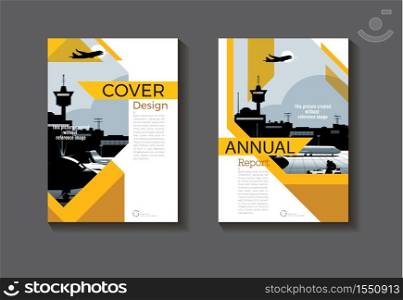 Yellow and Brown abstract cover design modern book cover abstract Brochure cover template,annual report, magazine and flyer layout Vector a4