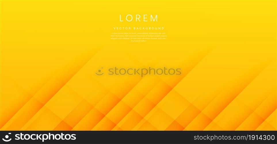 Yellow and orange gradient background with dynamic diagonal stripe lines and shadow. You can use for ad, poster, template, business presentation. Vector illustration