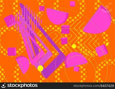 Yellow and Purple deluxe geometric shapes background illustration design. Vector luxury with abstract color backdrop.