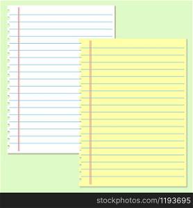 Yellow and white lined paper vector illustration. Yellow and white lined paper vector