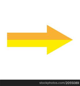 Yellow arrow right icon. Realistic design. Direction cursor sign. Navigation concept. Vector illustration. Stock image. EPS 10.. Yellow arrow right icon. Realistic design. Direction cursor sign. Navigation concept. Vector illustration. Stock image.