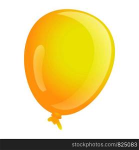 Yellow ballon icon. Cartoon of yellow ballon vector icon for web design isolated on white background. Yellow ballon icon, cartoon style