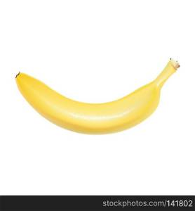 Yellow Banana. Realistic 3d Banana. Detailed 3d Illustration Isolated On White. Design Element For Web Or Print Packaging. Vector Illustration.