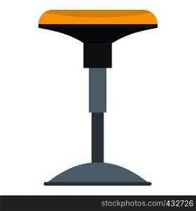 Yellow bar stool icon flat isolated on white background vector illustration. Yellow bar stool icon isolated