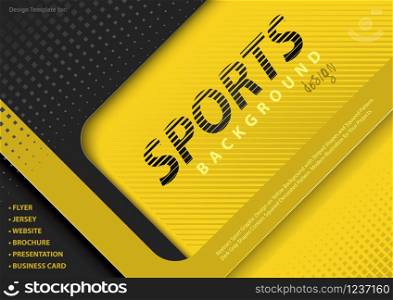 Yellow-Black Background in Sport Design Style