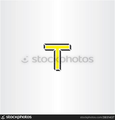 yellow black letter t logo element emblem
