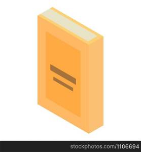 Yellow book icon. Isometric of yellow book vector icon for web design isolated on white background. Yellow book icon, isometric style