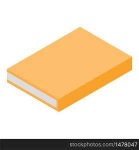 Yellow book icon. Isometric of yellow book vector icon for web design isolated on white background. Yellow book icon, isometric style