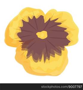 Yellow brown flower icon cartoon vector. Wild corner. Floret cute. Yellow brown flower icon cartoon vector. Wild corner