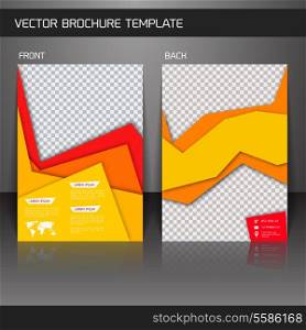 Yellow business corporate design brochure flyer design template vector illustration